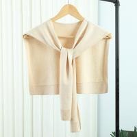 ราคา cooyaa ผ้าคลุมไหล่ถักสไตล์เกาหลีสำหรับห้องแอร์เสื้อเบลาส์ผู้หญิงไหล่ปกเสื้อปลอมผ้าพันคอแบบผูกปมสีทึบ (22810310779)
