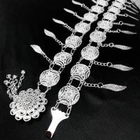 ราคา vintage jewelryเครื่องประดับไทย ชุดไทย เข็มขัดผู้หญิงลายดอกไม้ จี้เข็มขัด เข็มขัดวินเทจ เข็มขัดสีทอง เข็มขัดเงิน (20865597890)