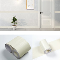 ราคา wallpaper tape สติกเกอร์ติดผนัง สติ๊กเกอร์ลายไม้ บัวติดผนัง บัวพื้น บัวผนัง ขอบบัวติดผนัง แบบม้วนเทป สติ้กเกอร์ลายไม้ เทปลายไม้ ยาว10เมตร (22680882277)