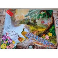 ราคา ภาพโปสเตอร์ นกยูงคู่รักหน้าน้ำตก ภาพมงคล เสริมฮวงจุ้ย ขนาด16 20 นิ้ว 40 64 50 80 เซนติเมตร (7163384388)