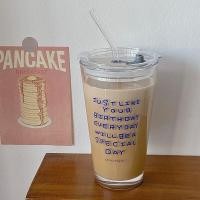 ราคา Justlike Design แก้วน้ำ แก้วน้ำ 400 500ml 2แบบ พร้อมฝา หลอด พร้อมส่ง (18112283133)