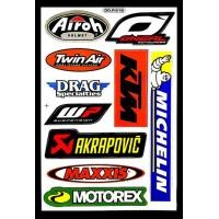 ราคา สติกเกอร์ Airoh KTM MICHELIN AKRAPOVIC MOTOREX สติกเกอร์แต่งรถ สำหรับรถมอเตอร์ไซค์ ติดรถยนต์ หมวกกันน็อค โลโก้ Stickersยอดฮิต จำนวน 1 แผ่น (14237262932)