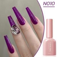 ราคา สีทาเล็บเจล สีม่วง N010 เม็ดสีเเน่น สีสวยคมชัด ขนาด 10 ML (22539066586)