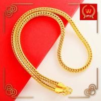 ราคา สร้อยคอทองชุบ อย่างดี ไม่ลอกไม่ดำ หนัก 3 บาท ยาว21นิ้ว ลายสี่เสา T001 (16451130175)