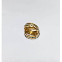 ราคา แหวนสแตนเลสประดับเพชรวิ๊งๆ แหวนสแตนเลสสีทอง RSL 11 (23238139958)