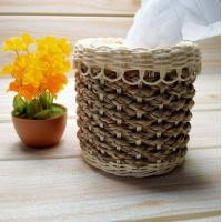 ราคา กล่่องใส่ทิชชูตระกร้าหวาย ตระกร้าใส่ของ วัสดุหวายผสมผักตบชวา งานแฮนด์เมดทรงกลม 13 13ซม (14937318611)