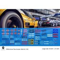 ราคา ดีคอลน้ำ ดีคอล สปอนเซอร์รวม logo sponser ติดชิ้นงานทุกสี HotWheels Majorette Tomica 1 64 Decal water slide DIY 1 64 (21407135468)