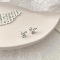 ราคา Suwann na shop ราคาต่อคู่ ต่างหู ต่างหูเงินแท้ ต่างหูเพชร ต่างหูเพชรผีเสื้อ (12615497877)