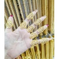 ราคา แหวนทองวงรีใหญ่ ฉลุลายพ่นทรายสวย (10349824512)