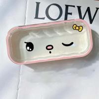 ราคา BTTJ0 เฮลโลคิตตี้ เคสแว่นตา Sanrio การ์ตูนลายการ์ตูน คาวาอิ เคสป้องกันแว่นกันแดด แฟชั่นสำหรับผู้หญิง โปร่งใสโปร่งใส กล่องใส่แว่นตาคลื่น (22839058520)