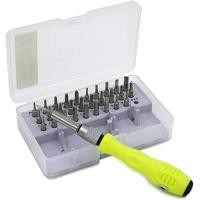 ราคา ชุดไขควง ไขควงพกพา 32 หัว ซ่อมเอนกประสงค์ ซ่อมโทรศัพท์มือถือ ซ่อมนาฬิกา แบบพกพา 32 in 1 Screwdriver Set Repair Tool Kits with Black Leather Case for iPhone (3981856688)