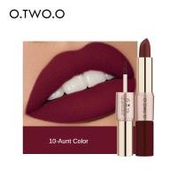 ราคา Horec O TWO O Lipstick ลิปสติกเนื้อแมทกำมะหยี่ 2 in 1 ลิปกลอสเนื้อนุ่ม 2 in 1 เคลือบริมฝีปาก 12 สี (22119755582)