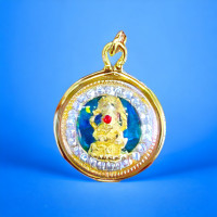 ราคา จี้พระพิฆเนศ สีพระประวันเกิด สีประจำวัน พระประจำวัน สีประจำวันเกิด ทรงกลมกรอบสีประจำวัน พระพิฆเนศ คเนศ พระคู่บ้าน ชุบทองไมครอน (19410827270)