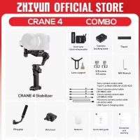 ราคา ZHIYUN Crane 4 กิมบอลกล้อง ไม้กันสั่น Gimbal Stabilizer พร้อมระบบควบคุมแบบถือด้วยมือ ระบบกันสั่น 3 แกนสำหรับกล้อง DSLR และ Mirrorless (23681593074)