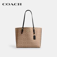 ราคา COACH กระเป๋าโท้ท กระเป๋าทรงสี่เหลี่ยมผู้หญิงรุ่น Mollie Tote Bag In Signature Canvas CV967 IMQRX (23011575910)