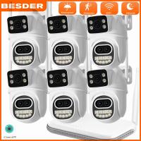 ราคา BESDER 12MP กล้อง 8CH MINI NVR กล้องวงจรปิด WiFi กล้อง IP หน้าจอคู่การติดตามอัตโนมัติ Ai Human Detection กลางแจ้ง 8X ซูมสี Night Vision ชุดกล้องวงจรปิด CCTV (22140394670)
