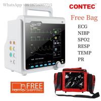 ราคา CONTEC CMS6000 Free Carrying Bag ICU Patient Monitor 6 Parameters Vital Signs Machine 8 Inch EKG Cardiac Monitor (22785998884)