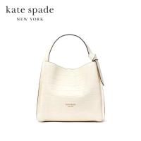 ราคา Kate Spade New York กระเป๋าสะพายข้างรุ่น Knott Croc Embossed Medium Crossbody Tote KE119 100 สีขาว (24344951812)