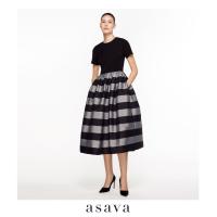 ราคา asava ss24 Asava Voluminous Dress เดรสผู้หญิง แต่งวอลลุ่มที่กระโปรง คอกลม แขนสั้น กระเป๋าข้าง ซิปหลัง (22370553317)