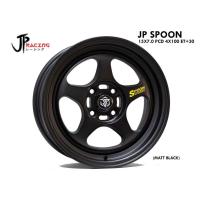 ราคา ล้อแม็ก ขอบ15 JP RACING JP SPOON ล้อเบา6 5kg 15X7 0 30 4x100 73 1 สีดำ ราคาชุด4วง แถมจุ๊บลมยางแท้ มีรับประกันนาน 365 วัน (12361849469)