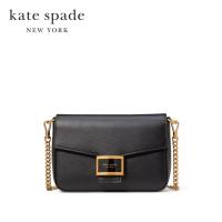 ราคา Kate Spade New York กระเป๋าสะพายข้างรุ่น Katy Textured Leather Flap Chain Crossbody KA026 001 สีดำ (24157883061)