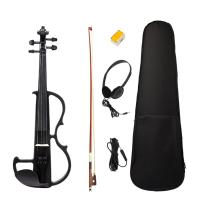 ราคา Beginner 4 4 Electric Violin Ebony Silent Violin Electric Violin Introductory Set (10590879730)