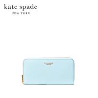 ราคา Kate Spade New York กระเป๋าสตางค์รุ่น Morgan Zip Around Continental Wallet K8917 411 สีฟ้า (24162953643)