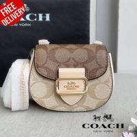 ราคา COACH CJ541 MORGAN CARD CASE ON A CHAIN IN BLOCKED SIGNATURE CANVAS (22023192089)