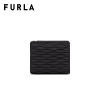 ราคา FURLA กระเป๋าสตางค์ผู้หญิง รุ่น MIONIDO S COMPACT WALLET L ZIP สี NERO (22726390335)