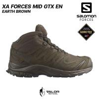 ราคา Salomon XA Forces Mid GTX EN Earth Brown รองเท้าผู้ชาย คอมแบท รองเท้าเดินป่า สามารถกันน้ำได้ (22616233295)