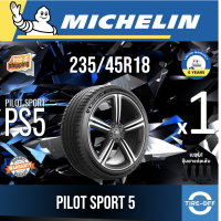 ราคา Michelin 235 45R18 PILOT SPORT 5 ยางใหม่ ผลิตปี2024 ราคาต่อ1เส้น มีรับประกันจากโรงงาน แถมจุ๊บลมยางต่อเส้น ยางรถยนต์ ขอบ18 ขนาดยาง 235 45R18 PS5 จำนวน 1 เส้น (24594083447)