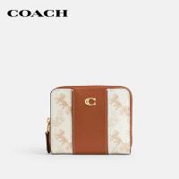 ราคา COACH กระเป๋าสตางค์แบบมีซิปรอบผู้หญิงรุ่น Billfold Wallet With Horse And Carriage Print CR992 B4RGL สีขาว (24486903529)