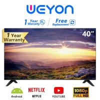 ราคา WEYONทีวี 32 40 43 นิ้วถูกๆ Smart TV โทรทัศน์จอแบนแอนดรอยสมาร์ท ทีวี HD Ready YouTube Internet Wifi ฟรีสาย HDMI 2xUSB 2xHDMI รับประกัน1ป (23812599773)