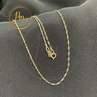 ราคา สร้อยคอทองแท้ ตะขอก้ามปู ทองคำแท้ 18k Italy 750 ลายจันทร์ มีใบรับประกันจากทางร้าน PM (19263756508)
