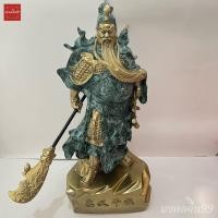 ราคา กวนอู เทพเจ้ากวนอู กวนกง ยืน ถือง้าว สูง 26 นิ้ว งานเรซิ่นทอง เขียวลายหิน ฐานสีทอง (16631078442)