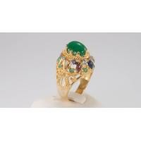 ราคา R45 ชื่อแบบ โมก แหวนทรงมณฑปพลอยนพเก้าล้อมเพชรแท้ประดับยอดพลอยมรกต Emerald (17411280684)