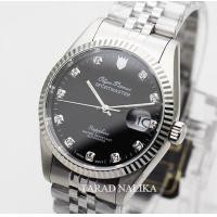 ราคา นาฬิกา Olym pianus sportmaster Automatic sapphire 89322AG 423 หน้าดำ ขอบหยัก Kingsize (23206026570)