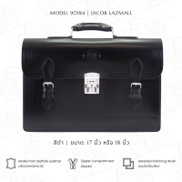 ราคา JACOB กระเป๋านักเรียนหนังสีดำ กระเป๋านักเรียนทำมาจากหนัง รุ่น 90184 (24250198719)