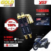 ราคา YSS โช๊คแก๊ส G SERIES Gold Edition โฉมใหม่ล่าสุด ใช้อัพเกรดสำหรับ Yamaha Aerox 155 TC302 305T 02 883N โช๊คมอเตอร์ไซค์ YSS แท้ ประกันโรงงาน 6 เดือน (1211328614)