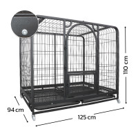 ราคา New กรงสีด้าน กรง กรงสุนัขจัมโบ้ ซี่กรงห่าง 4 ซม กรงหมาขนาดใหญ่ มี 4 ขนาด กรงสุนัขใหญ่ กรงสุนัขขนาดใหญ่ มีมุ้งขายแยก Dog Crate (23494672439)