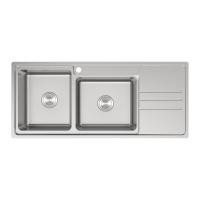 ราคา TEKA อ่างล้างจานซิงค์ 2หลุม1ที่พัก รุ่น TT 120 2B 1D แถมฟรีก๊อกน้ำเย็น (22595087868)