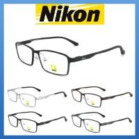 ราคา Nikon แว่นตา รุ่น 6287 กรอบเต็ม Rectangle ทรงสี่เหลี่ยมผืนผ้า ขาสปริง วัสดุ อลูมิเนียม สำหรับตัดเลนส์ กรอบแว่นตา สวมใส่สบาย น้ำหนักเบา ไม่ตกเทรนด์ มีความแข็งแรงทนทาน Full frame Eyeglass Spring legs Al