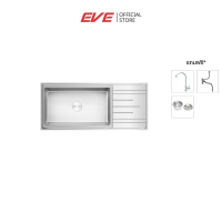 ราคา EVE อ่างล้างจานสแตนเลส 1 หลุม 1 ที่้พัก ซิงค์ล้างจานสแตนเลสรุ่น DELTA 1160 500 LH (12795972696)