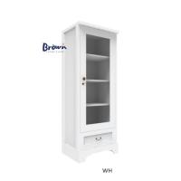 ราคา ตู้โชว์กระจก ตู้โชว์สไตล์วินเทจ W60xD43xH160cm มี3สี สินค้ามีพร้อมส่ง Brownfurniture (16455701150)