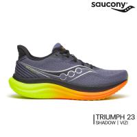 ราคา Saucony Triumph 23 Triumph 22 Men ฟรี ตารางซ้อม รองเท้าวิ่งถนนหนานุ่ม รองรับแรงกระแทกได้ดี (24565534413)