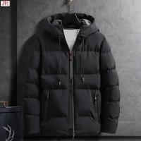 ราคา Men Casual Thick Warm Hoodies Coat Windproof Solid Color Jacket for Man Winter Outdoor Wear JF MY (21084068222)