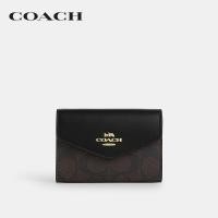 ราคา COACH กระเป๋าใส่บัตรผู้หญิงรุ่น Flap Card Case In Signature Canvas CZ272 IMXAQ สีดำ (24118199140)