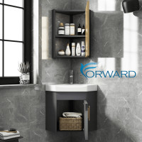 ราคา อ่างล้างหน้าเข้ามุม อ่างล้างหน้าเซรามิคเข้ามุม ชุดอ่างล้างหน้าเข้ามุม ชุดเชตอ่างล้างหน้าครบชุด ขนาด42x42 สีดำขอบทอง washbasin cabinet set Bas 4242 (17282177919)