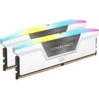 ราคา RAM แรมพีซี 32GB 2X16 GB DDR5 6000 MHZ CORSAIR VENGEANCE RGB BLACK WHITE (20032627194)
