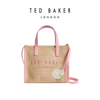 ราคา Ted Baker Womens Flawerr Faux Raffia Embroidered Small Icon Bag PINK (24187039644)